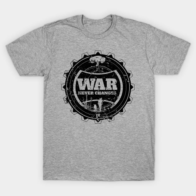 War Never Changes Black T-Shirt by Melkron